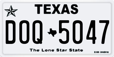 TX license plate DOQ5047