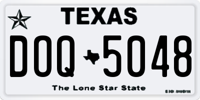 TX license plate DOQ5048