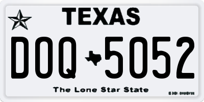 TX license plate DOQ5052