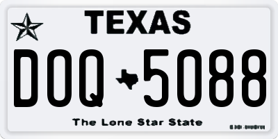 TX license plate DOQ5088