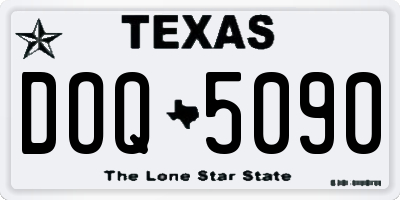 TX license plate DOQ5090