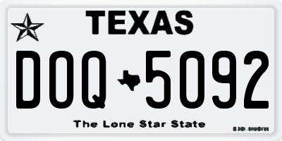 TX license plate DOQ5092