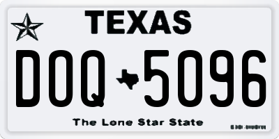 TX license plate DOQ5096