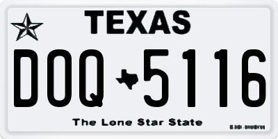 TX license plate DOQ5116