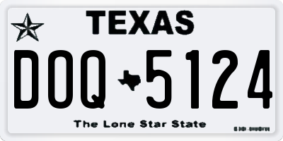 TX license plate DOQ5124