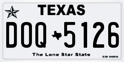 TX license plate DOQ5126