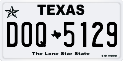 TX license plate DOQ5129