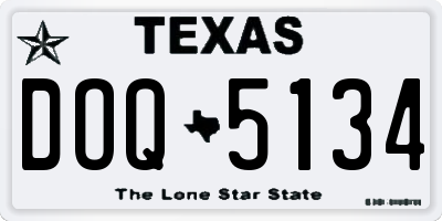 TX license plate DOQ5134