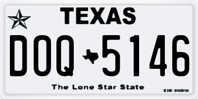 TX license plate DOQ5146