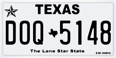 TX license plate DOQ5148