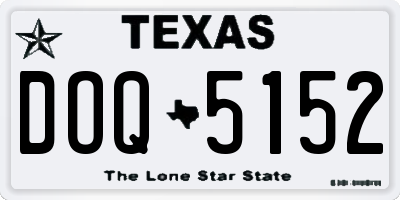 TX license plate DOQ5152