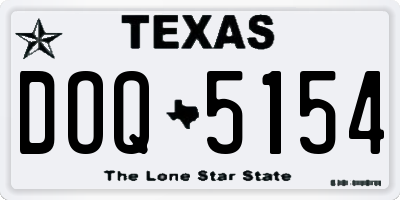 TX license plate DOQ5154