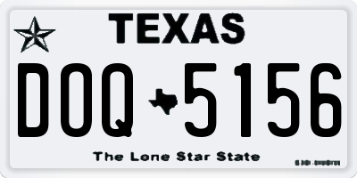 TX license plate DOQ5156