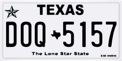 TX license plate DOQ5157