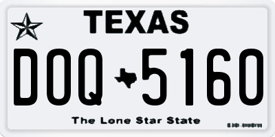 TX license plate DOQ5160