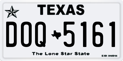 TX license plate DOQ5161