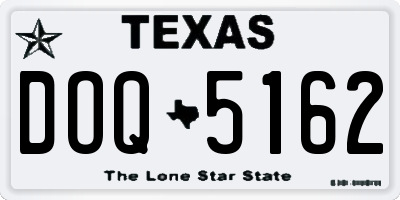 TX license plate DOQ5162