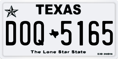 TX license plate DOQ5165
