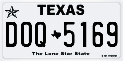 TX license plate DOQ5169