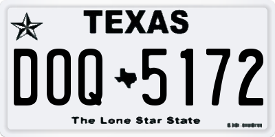 TX license plate DOQ5172