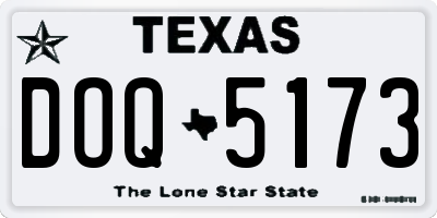 TX license plate DOQ5173