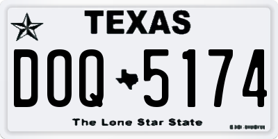 TX license plate DOQ5174