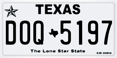 TX license plate DOQ5197
