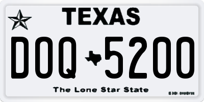 TX license plate DOQ5200