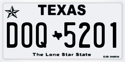 TX license plate DOQ5201