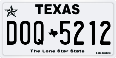TX license plate DOQ5212