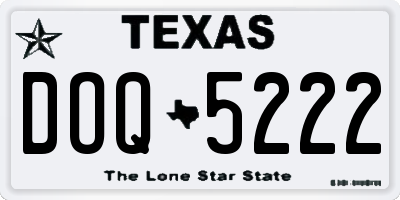 TX license plate DOQ5222