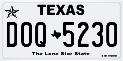 TX license plate DOQ5230