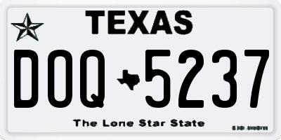 TX license plate DOQ5237