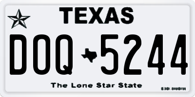 TX license plate DOQ5244