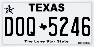 TX license plate DOQ5246