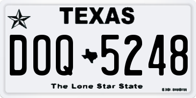 TX license plate DOQ5248
