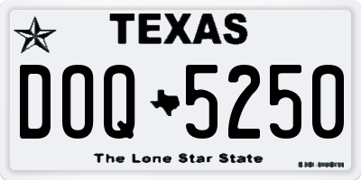 TX license plate DOQ5250