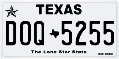 TX license plate DOQ5255