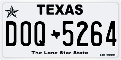 TX license plate DOQ5264