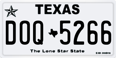 TX license plate DOQ5266