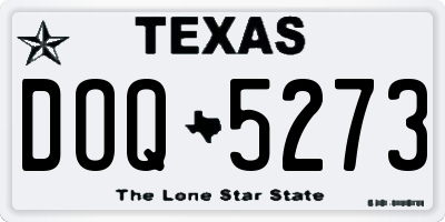 TX license plate DOQ5273