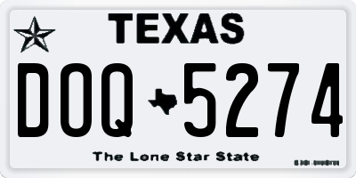 TX license plate DOQ5274