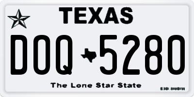 TX license plate DOQ5280