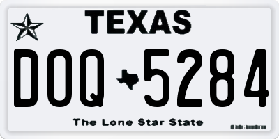 TX license plate DOQ5284