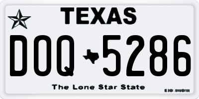 TX license plate DOQ5286