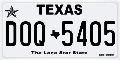 TX license plate DOQ5405