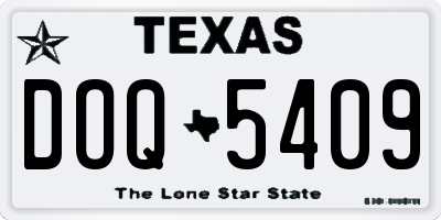 TX license plate DOQ5409
