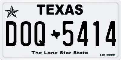 TX license plate DOQ5414