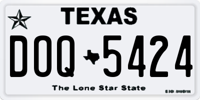 TX license plate DOQ5424