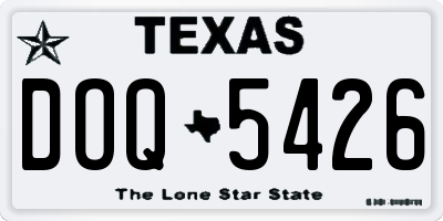 TX license plate DOQ5426